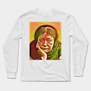 Helena Blavatsky Snow Portrait | Helena Blavatsky Artwork 15 Long Sleeve T-Shirt